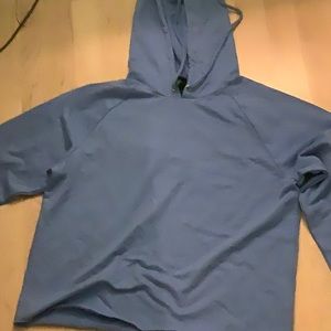 Light blue cropped hoodie